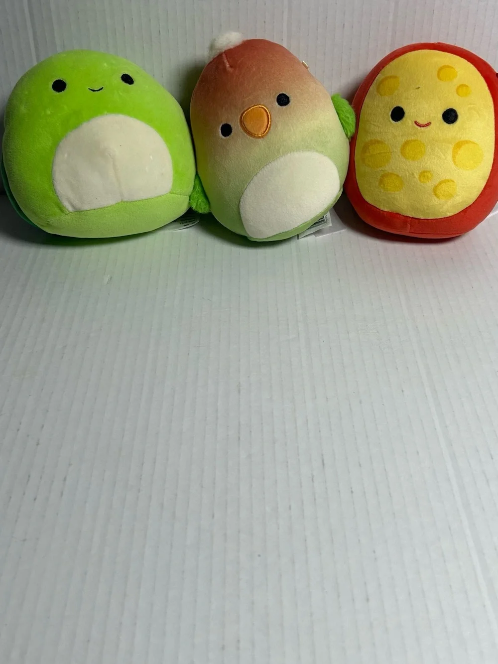 Squishmallow stuffed animals by Kellytoy. Set of three